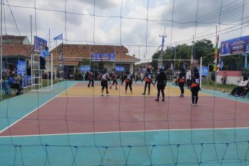 Rayakan Ulang Tahun Partai, DPC Demokrat Kuningan Gelar Turnamen Bola Voli